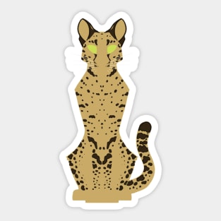 Minimalist Serval Sticker